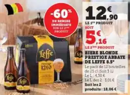 Hyper U Biere blonde prestige abbaye de leffe 8.5 offre