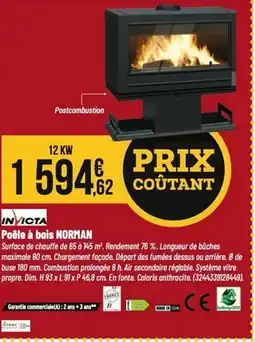 Tridôme INVICTA Poêle à bois norman offre
