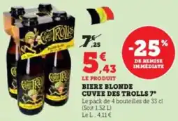 Hyper U Biere blonde cuvee des trolls 7º offre