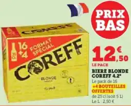 Hyper U Biere blonde coreff 4.2° offre