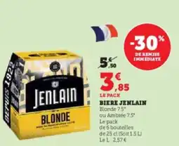 Hyper U Biere jenlain offre