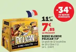 Hyper U Biere blonde pelican 7.5° offre