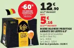 Hyper U Biere blonde prestige abbaye de leffe 8.5°\ offre