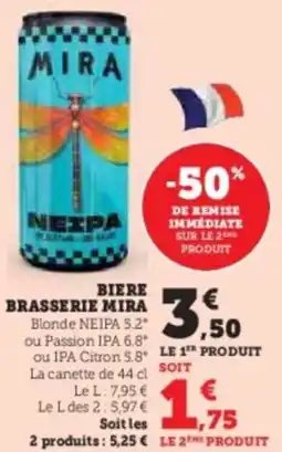 Hyper U Biere brasserie mira offre
