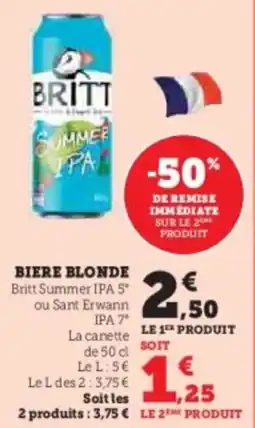 Hyper U Biere blonde offre