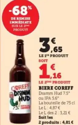 Hyper U Biere coreff offre