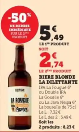 Hyper U Biere blonde la dilettante offre