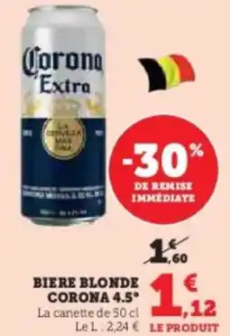 Hyper U Biere blonde corona 4.5° offre