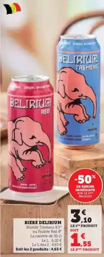 Hyper U Biere delirium offre