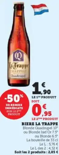 Hyper U Biere la trappe offre