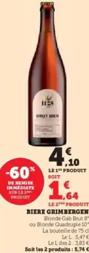 Hyper U Biere grimbergen offre