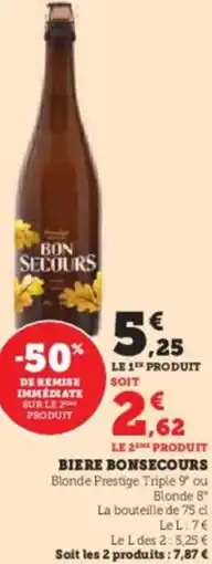 Hyper U Biere bonsecours offre