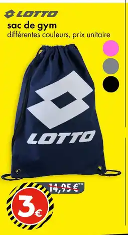 TEDi LOTTO sac de gym offre