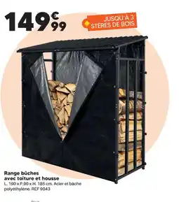 Shopix Range bûches avec toiture et housse offre