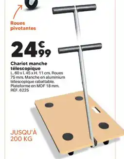 Shopix Chariot manche télescopique offre