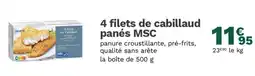 Picard 4 flots de Cabillaud la boîte de 500 g offre