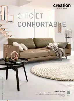Möbel Martin CANAPÉ 2 PLACES Cuir grège offre
