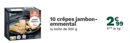 Picard 10 crêpes jambon- emmental offre