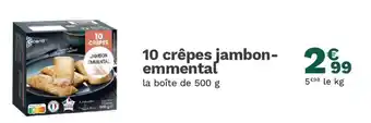 Picard 10 crêpes jambon- emmental offre