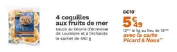 Picard 4 coquilles aux fruits de mer offre