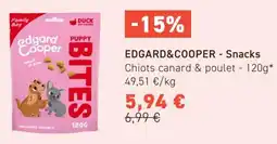 Tom&Co Edgard&cooper Snacks Chiots canard & poulet offre