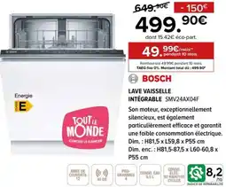 Gitem Bosch lave vaisselle intégrable SMV24AX04F offre