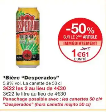 Monoprix DESPERADOS Bière offre