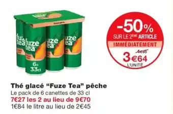 Monoprix FUZE TEA Thé glacé pêche offre