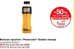 Monoprix POWERADE Boisson sportive Golden mango offre