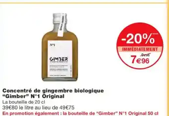 Monoprix GIMBER Concentré de gingembre biologique offre