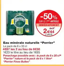 Monoprix PERRIER Eau minérale naturelle offre