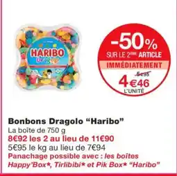 Monoprix HARIBO Bonbons Dragolo offre