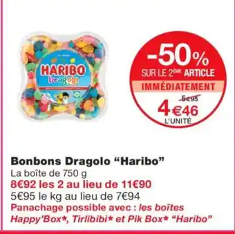 Monoprix HARIBO Bonbons Dragolo offre