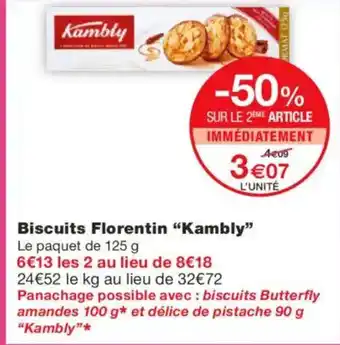 Monoprix KAMBLY Biscuits Florentin offre