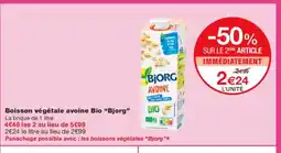 Monoprix BJORG Boisson végétale avoine Bio offre