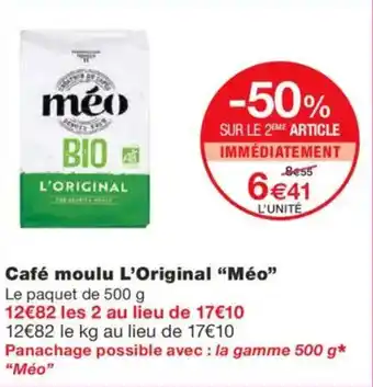 Monoprix MÉO Café moulu L'Original offre