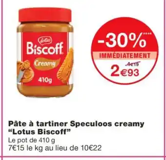 Monoprix LOTUS BISCOFF Pâte à tartiner Speculoos creamy offre
