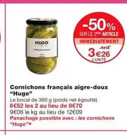 Monoprix HUGO Cornichons français aigre-doux offre