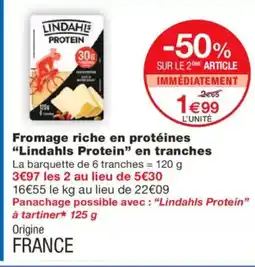 Monoprix LINDAHLS Fromage riche en protéines en tranches offre