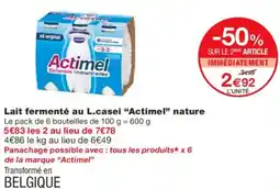 Monoprix ACTIMEL Lait fermenté au L.casei nature offre