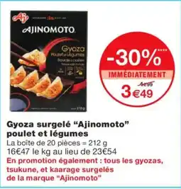 Monoprix AJINOMOTO Gyoza surgelé poulet et légumes offre