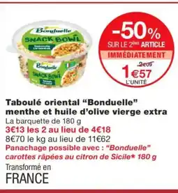 Monoprix BONDUELLE Taboulé oriental menthe et huile d'olive vierge extra offre