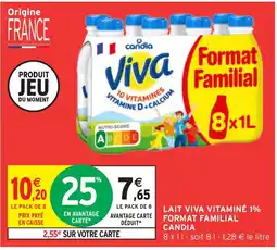 Intermarché Express CANDIA Lait viva vitaminé 1% format familial offre