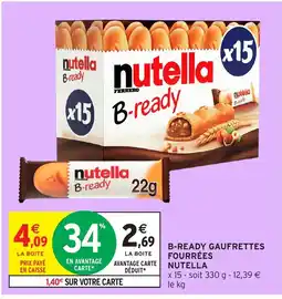 Intermarché Express NUTELLA B-ready gaufrettes fourrées offre