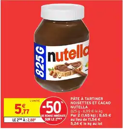 Intermarché Express NUTELLA Pâte à tartiner noisettes et cacao offre