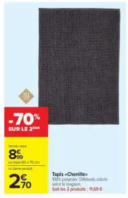 Carrefour Market Tapis Chenille offre