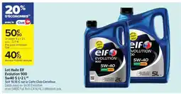 Carrefour Market Lot Huile Elf Evolution 900 offre