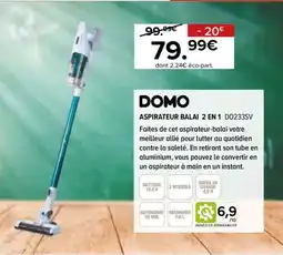 Gitem DOMO Aspirateur balai 2 en 1 do233sv offre