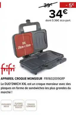 Gitem FRIFRI Appareil croque monsieur fri1602009grp offre