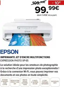 Gitem EPSON Imprimante jet d'encre multifonctions expression photo xp-65 offre